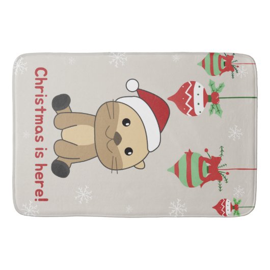 Otter-kerstwinterdieren otter-bath-mat badmat (Voorkant)