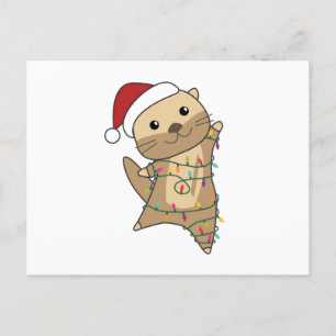 Otter-kerstwinterdieren otter briefkaart