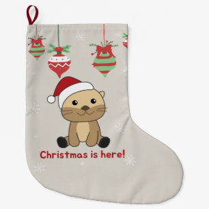 Otter-kerstwinterdieren otter-grote ch grote kerstsok