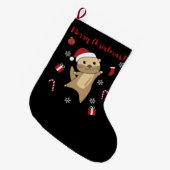 Otter-kerstwinterdieren otter grote kerstsok (Voorkant (Hangend))