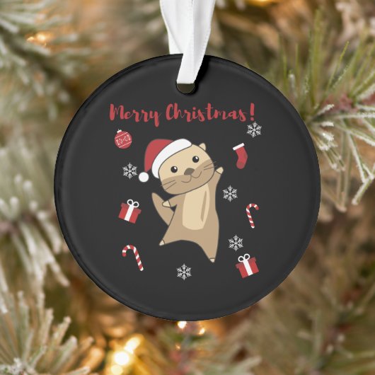 Otter-kerstwinterdieren otter ornament (Boom)