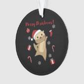 Otter-kerstwinterdieren otter ornament (voorkant)