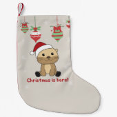 Otter-kerstwinterdieren otter Small CT Kleine Kerstsok (Voorkant)