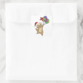 Otter-kerstwinterdieren otter vierkante sticker (Tas)