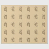 Otter-kerstwinterwinterdieren Otter Wrapping Cadeaupapier (Vlak)