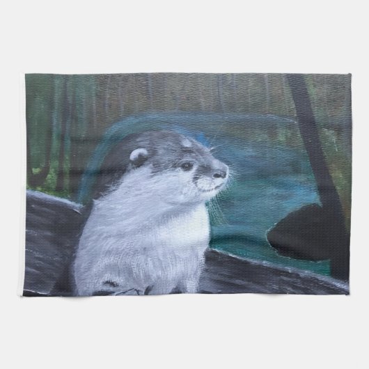 Otter kitchen tea towel theedoek (Horizontaal)