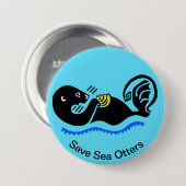 otter - knop ronde button 7,6 cm (Voorkant /achterkant)