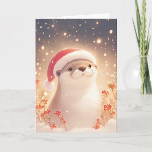 Otter Koele Kerstnacht Kaart (Voorkant)