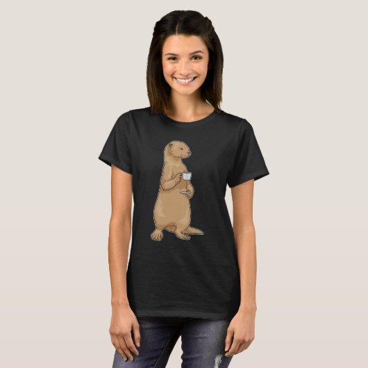 Otter koffiekopje t-shirt (Voorkant volledig)