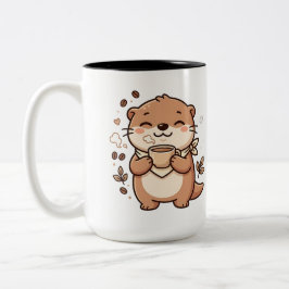 Otter koffiemok twee-tone keramiek tweekleurige koffiemok