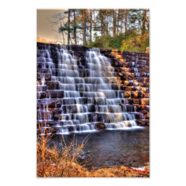 Otter Lake Dam waterfall, Virginia Foto Afdruk