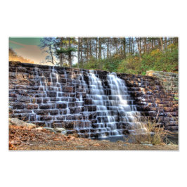 Otter Lake Dam waterfall, Virginia Foto Afdruk