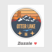 Otter Lake, Indiana Sticker (Vel)