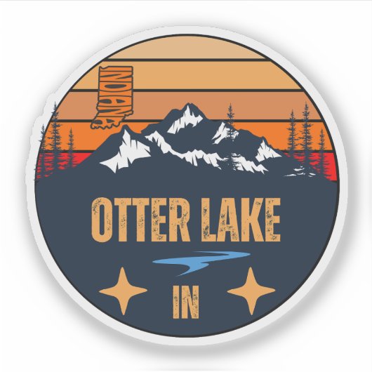 Otter Lake, Indiana Sticker (Voorkant)