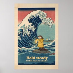 Otter Lantaarn Houtblok Golf Poster