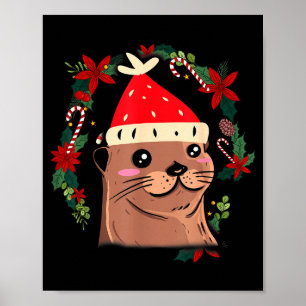 Otter Lelijke Kerstmis Kerstmis Winter Poster