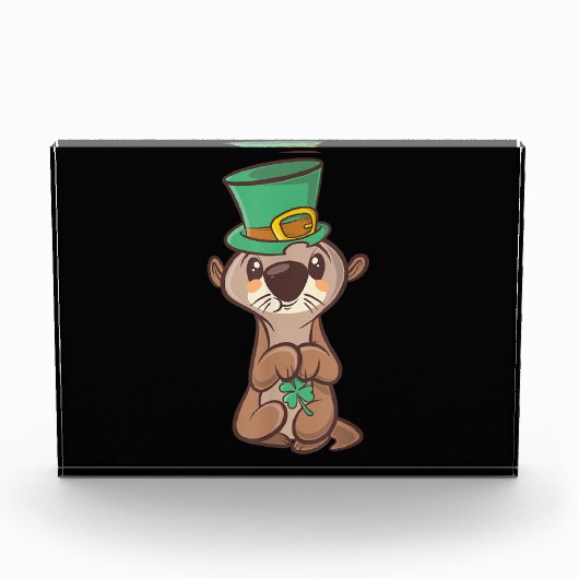 Otter leprechaun st patricks day| Gift for ma Fotoblokken (Voorkant)