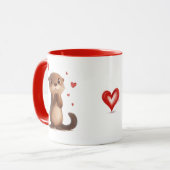 Otter, liefde, Vriendin, vriendje cadeau, eigen te Mok (Voorkant links)