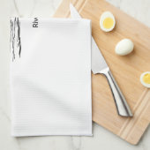 Otter (lijnkunst) theedoek (Quarter Fold)