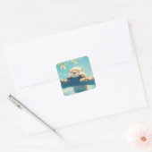 OTTER Log Lounge Vierkante Sticker (Envelop)