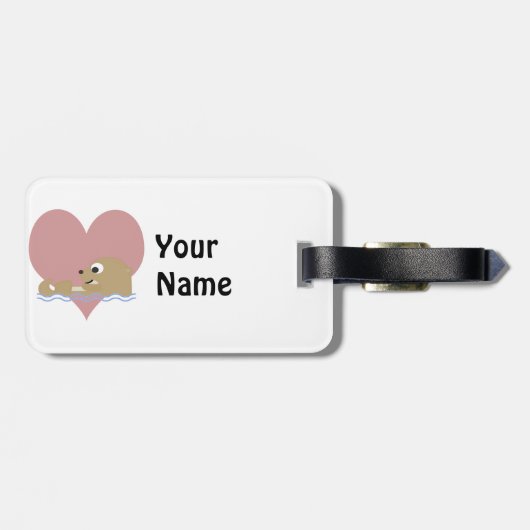 Otter Love Bagagelabel (Achterkant horizontaal)
