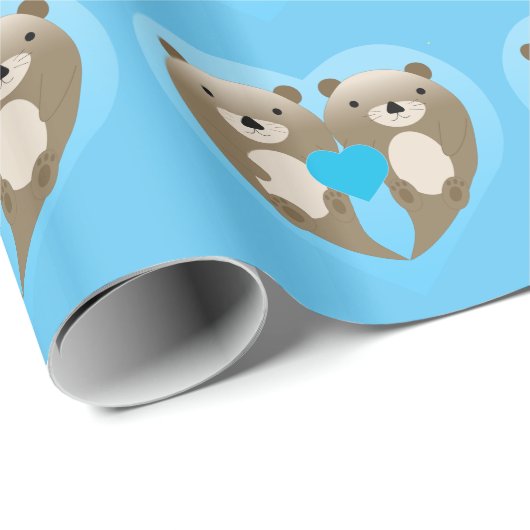 Otter Love Cadeaupapier (Rol Hoek)
