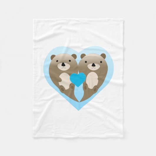 Otter Love Fleece Deken (Voorkant)