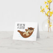 Otter Love Get Well Card Kaart (Gele Bloem)
