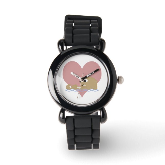 Otter Love Horloge (Voorkant)
