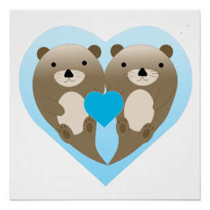 Otter Love Perfect Poster