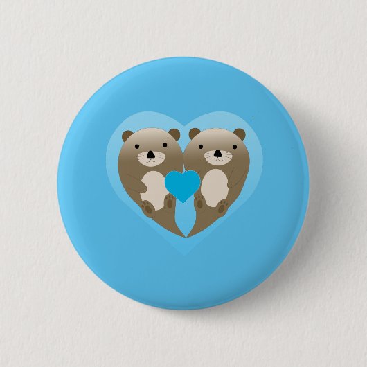 Otter Love Ronde Button 5,7 Cm (Voorkant)
