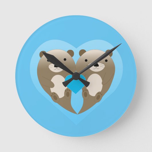 Otter Love Ronde Klok (Voorkant)