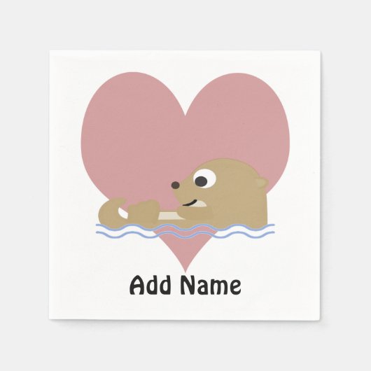 Otter Love Servetten (Voorkant)