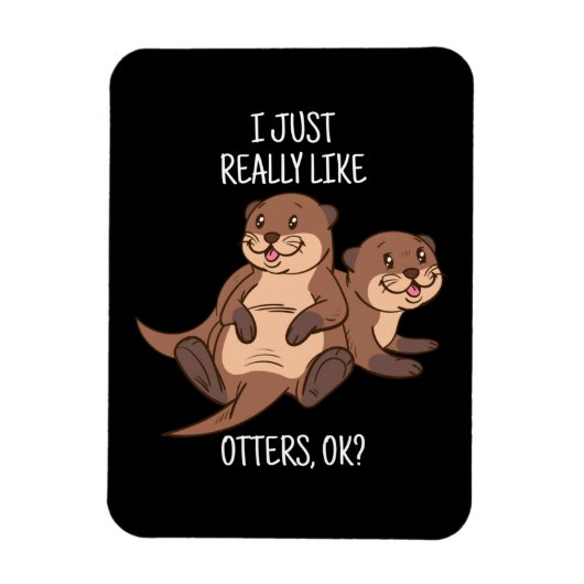 Otter Lover Women Zee Otter Gift for Men Otter Magneet (Verticaal)