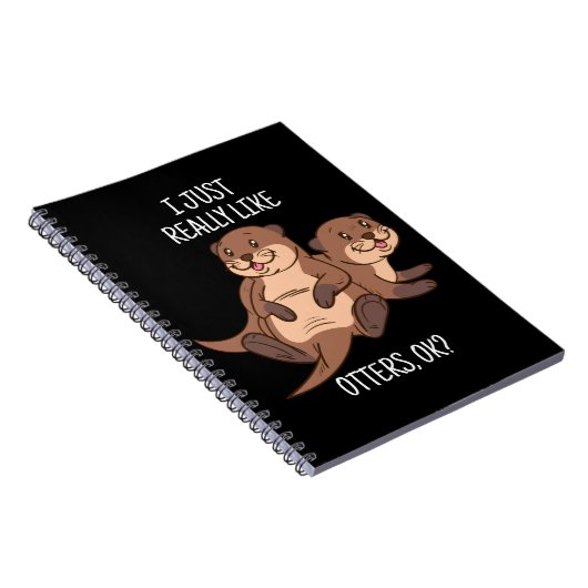 Otter Lover Women Zee Otter Gift for Men Otter Notitieboek (Rechterzijde)