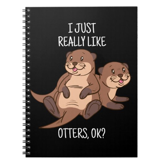 Otter Lover Women Zee Otter Gift for Men Otter Notitieboek (Voorkant)