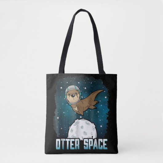 Otter Lovers |Otter Space Funny BuitSpace Animal Tote Bag (Voorkant)