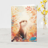 Otter Magisch Loofwerk Kaart (Gele Bloem)