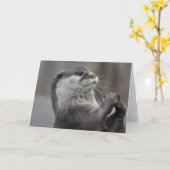 Otter MastermineWenskaart Kaart (Gele Bloem)