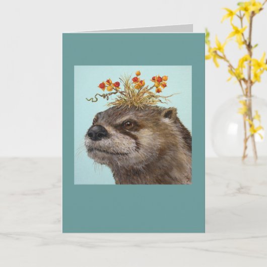 otter met bitterzoete pet kaart (Gele Bloem)