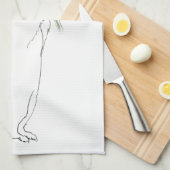 otter met bloemen theedoek (Quarter Fold)