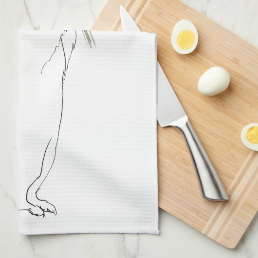 otter met bloemen theedoek (Quarter Fold)