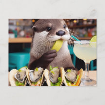 Otter met oester tacos en Margarita