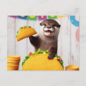 Otter met taco's briefkaart (Voorkant)