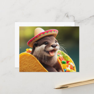 Otter met taco's Schattig Briefkaart