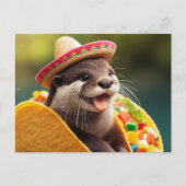 Otter met taco's Schattig Briefkaart (Voorkant)