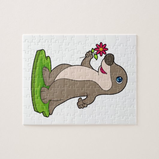 otter met ventilator legpuzzel (Horizontaal)