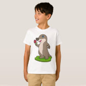 otter met ventilator t-shirt (Voorkant volledig)