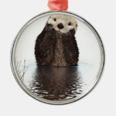 otter metalen ornament (Voorkant)