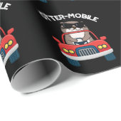 Otter-mobile Funny Animal Car Pun Cadeaupapier (Rol Hoek)